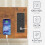 Λεπτό τραπεζάκι με σταθμό φόρτισης, 2 υφασμάτινα συρτάρια, ρουστίκ καφέ/μαύρο, 5