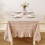 Cotton Gingham Tablecloth with Ruffled Edge 70" x 52" 1