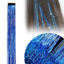 Glitter Tinsel Hårextensions 20 tommer Clip-In sæt