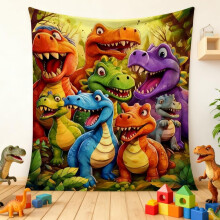 Dinosaurier-Flanelldecke, 127 x 152 cm