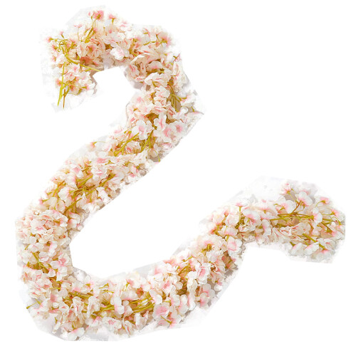 Artificial Cherry Blossom Rattan Garland 180cm