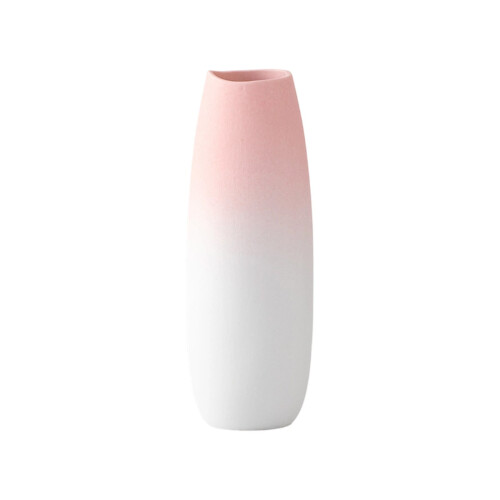 Pinky Gradient Ceramic Vase 9 x 3 in