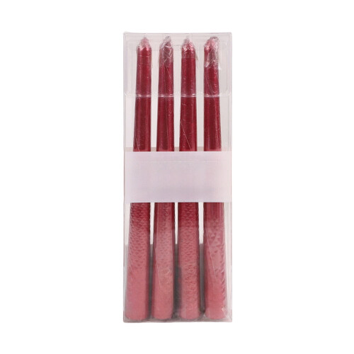 Set di 4 candele affusolate bianche da 25 cm per sala da pranzo e decorazioni. 1