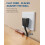 Καλώδιο προέκτασης επίπεδης πρίζας, 1FT16/3AWG, 2 τεμάχια, πολύπριζο 3 πριζών, SPT-3, με 5