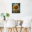 Quadro decorativo rústico em tela com girassóis, 20x25cm (8x10 polegadas) 4