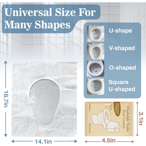 Fundas desechables para asientos de inodoro - Desechables, biodegradables, 1