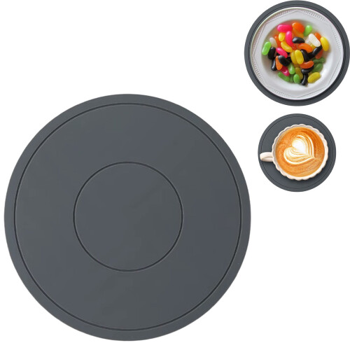 Κάτω των 5 $, Σουπλά Σιλικόνης Θερμομόνωσης, Χαλί για Γλάστρες, 22 Εκ., Σκούρο Γκρι, 1