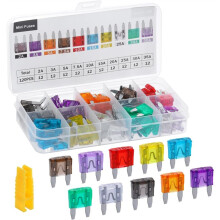 120 Stuks -Zekeringset, Assortiment Autozekeringen - Miniformaat (2A/3A/5A/7,5A/10A/15A/20A/25A/30A/35A) voor Auto'S en Vrachtwagens