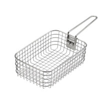 S-1218 Outdoor Fried  Baskets, Camping Folding Stainless Steel Fried French Fries, Picnic Lunch Boxes
