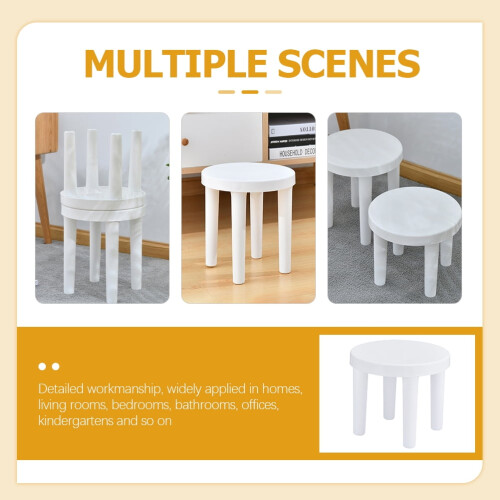 Step Stools For Kids White Plastic 1Set 1