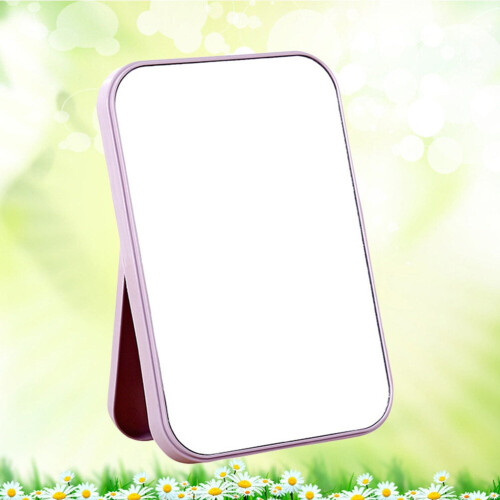 Women's Simple Portable Makeup Mirror Light Purple 2