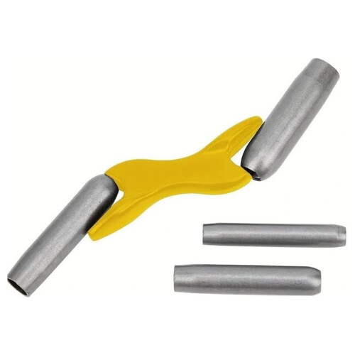 Conjunto de Ferramentas Ergonômicas para Juntas de Tijolos, 4 Tamanhos: 1/2, 5/8, 3/4 e 7/8 Polegadas, Cabo de Aço, Inclui Capa Protetora, Amarelo