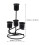 Iron Candle Holder Round Smooth Retro 1 Set 2