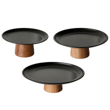 Stainless Steel Tall Dessert Plate, Cake and Candy Plate, Afternoon Tea Tray, Key Storage Tray