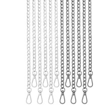 12-Pack Gold Purse Chain Replacement, 47" Crossbody Chain Strap for DIY Handbags, Shoulder Bags with Buckles