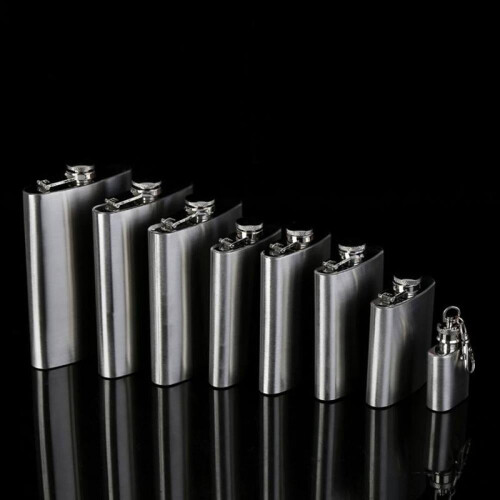 Δοχείο τσέπης από ανοξείδωτο ατσάλι Hip Flask για ποτό Liquor Whiskey Rum Scotch Vodka 1
