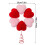 Heart Tree Topper Red Pink Plush Ornament 1 Pack 3