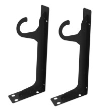 Supports Muraux Robustes pour Tringle à Vêtements avec Crochets, Supports Métalliques pour Étagères de Chambre à Coucher