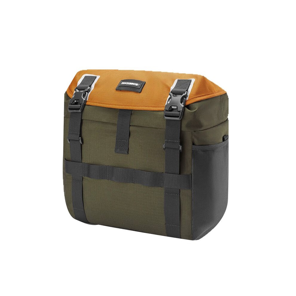 ROCKBROS Bike Front Bag 24L Large Capacity Expandable Handlebar Bag Portable Waterproof Shoulder Bag