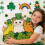 Housse de coussin pour la Saint-Patrick, 45 x 45 cm, motif trèfle 4