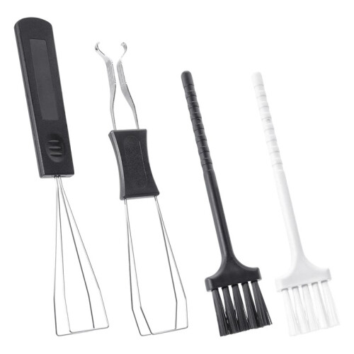 Keycap Remover Tool Set, 2 PCS Stainless Steel Keycap Pullers with 2 PCS Keyboard Brushes for Mechanical Keyboard