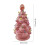Pink LED Christmas Tree Night Light Ceramic Bunny Resin 3