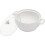 Vit porslinssoppterrin med glaslock 1,5 l 4