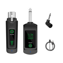 2,4G Kabelloses Mikrofon XLR Sender Empfänger für Dynamisches Mikrofon Kabelloses System für Gitarre Bass Audio Mixer B