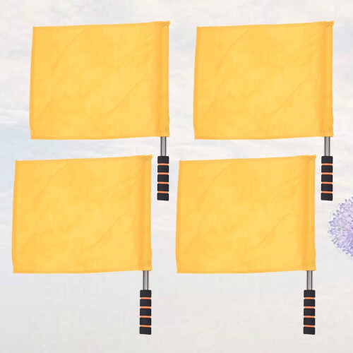 Referee flag yellow sports 4 pcs 2