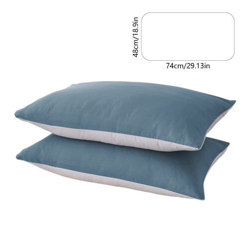 Set di 2 federe in cotone, formato standard 48x74 cm, con busta. 2