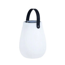 Solar Powered Outdoor Camping LED Tabletop Lantern Battery Cordless PE Table Lamp with Silicone Handle Light