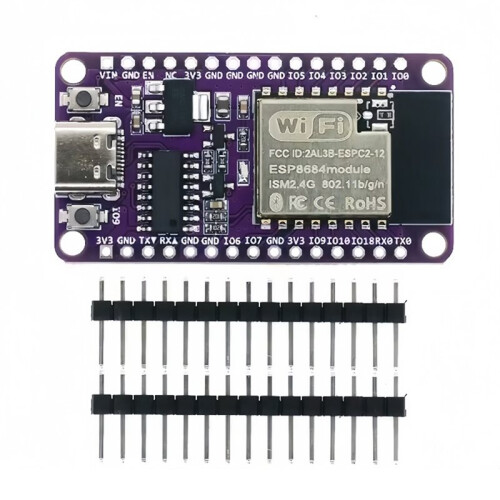 Placa de Desarrollo NODEMCU-ESP32-C2 con Módulo WiFi ESP32-C2 2.4G Integrado para ESP8684-DevKit M-1