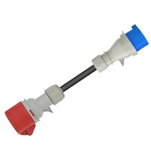 EV Portable Charger Three-Phase 32A Base-Single-Phase 32A  Adapter CEE Red Power Female Plug Socket Adapter
