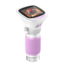 Microscope Portatif pour Enfants avec Mise au Point Rotative et Écran Haute Définition de 2,4 Pouces pour L'Observation Scientifique en Extérieur