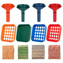 Coin Sorter Tray & Coin Sorter Tube 4 Color Coded Coin Separator Trays with 100 PCS Coin Wrappers Assorted