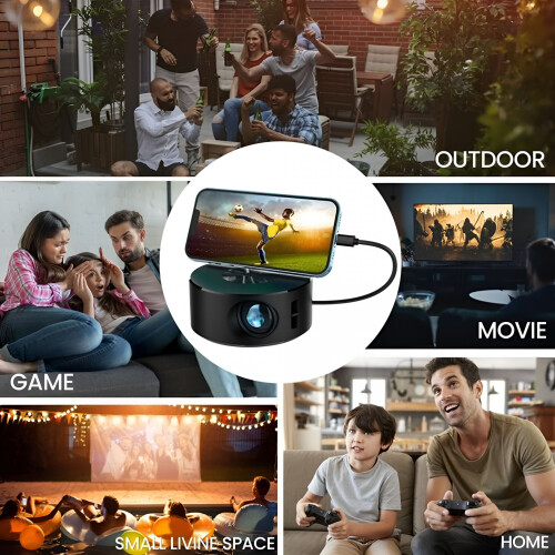 Μίνι προβολέας 320x180P με θύρες AV/USB/VGA 1