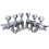 Guitar Locking Tuners (3xL + 3xR Handed) 1:18 Lock String Tuning Key Pegs with Hexagonal Handle Replacement 1