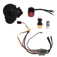 3542 Outrunner Borstelloze Motor AM32 Programmering 80A ESC met Zwarte Versnellingsbak voor 1/10 RC Crawler Auto SCX10 TRX4 TRX6,A