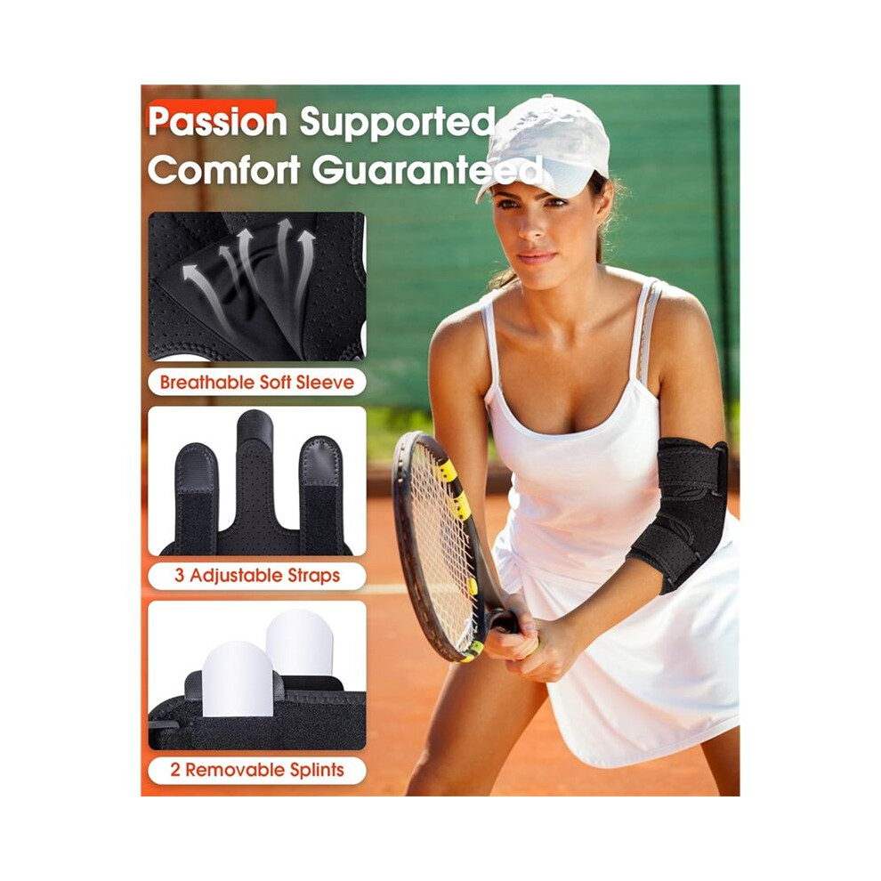 Elbow Brace for Cubital Tunnel & Ulnar Nerve Support - Adjustable Night Splint for Tennis Elbow, Tendonitis & Nerve Pain