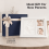 Kit para impressão de mãos e pés de bebê com moldura de madeira e vidro. 3