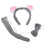 4Sets Vielseitiges Koala Cosplay Set Kuschelige Mit Grau 2