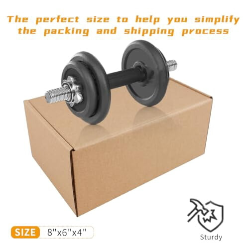 Caixas de envio brancas, tamanho 8x6x4 polegadas, em papelão ondulado resistente. 1