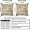 Μαξιλαροθήκες Bumble Bee 16x16, Σετ 2 τεμαχίων, Λουλουδάτο Σχέδιο Ηλίανθου Μαργαρίτα με 6