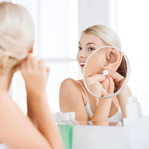 ACDANC Magnifying Mirror,Powerful 20xZoom Multi-Functional Makeup Mirror,Elegant Small Mirror,White 1