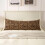 Housse de coussin de corps avec fermeture éclair, motif léopard marron 2