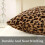 Housse de coussin de corps avec fermeture éclair, motif léopard marron 4