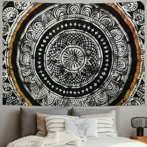Boho Mandala Tapestry – Short Plush Wall Hanging, 4 Sizes 1
