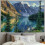 Vægophæng med bjergtræ, polyester, 4 størrelser 2