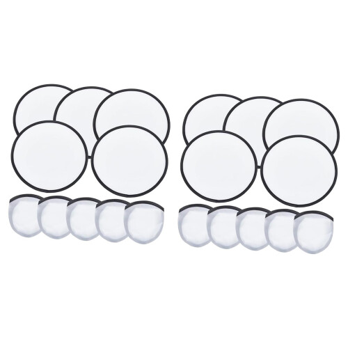 Flying Disc Fan 9.8 inch Foldable White 10 pcs 2