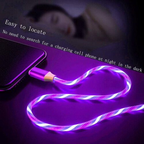 Καλώδιο USB-C σε USB-C με φωτισμό LED, γρήγορη φόρτιση 3A, συμβατό με iPhone15/15Pro/15Plus/15Pro Max (3,3 2